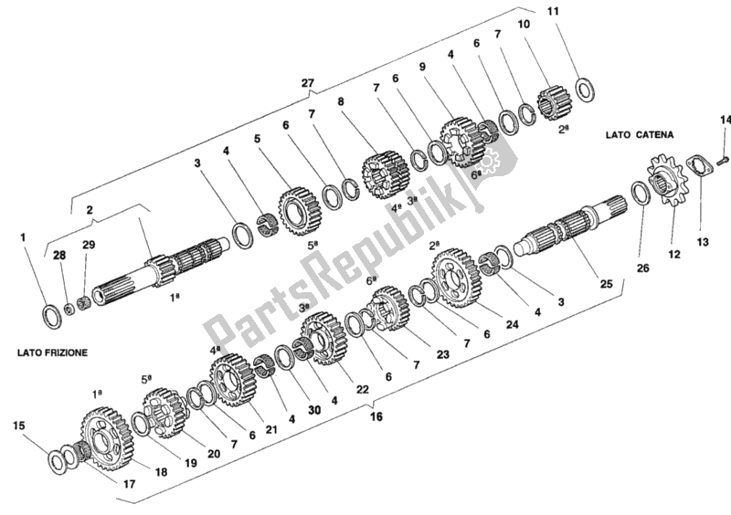Todas las partes para Caja De Cambios de Ducati Superbike 916 Senna 1996